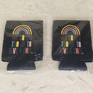 (2) MY SOUL'S TOO LIT TO GIVE A SH*T Rainbow Can Sleeve Covers Set